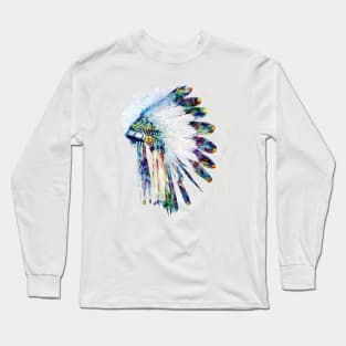 Indian Colorful Headdress Long Sleeve T-Shirt